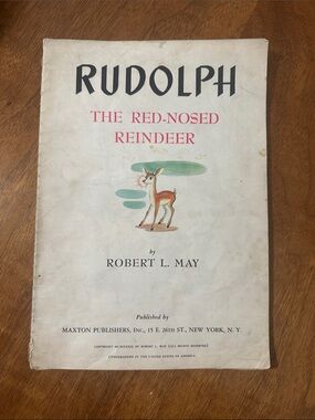 Vintage Rudolph The Red-Nosed Reindeer Storybook